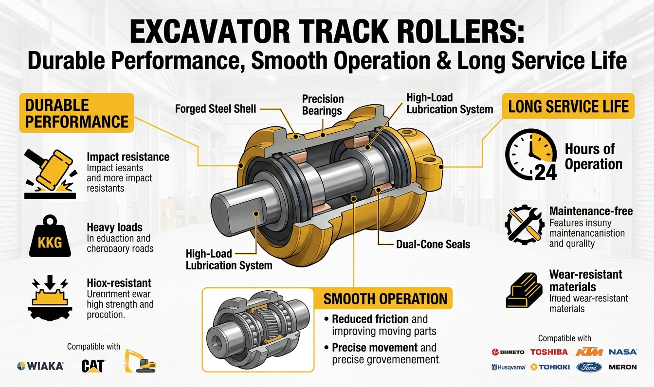 Excavator Track Rollers: Durable Performance, Smooth Operation & Long Service Life