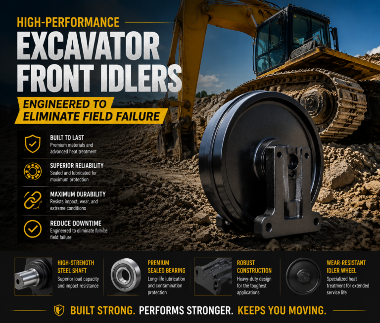 High-Performance Excavator Front Idlers: Engineered to Eliminate Field Failure