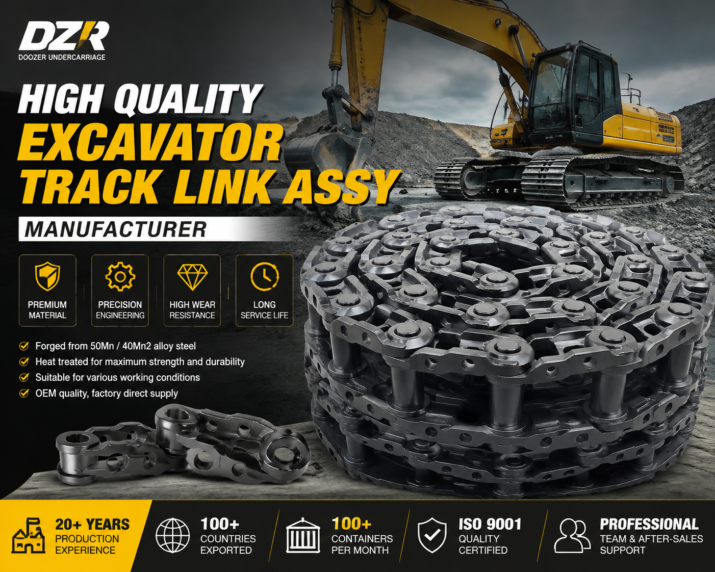 High Quality Excavator Track Link Assy Manufacturer